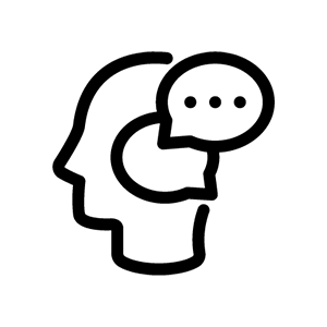 Sprechblasen-Piktogramm